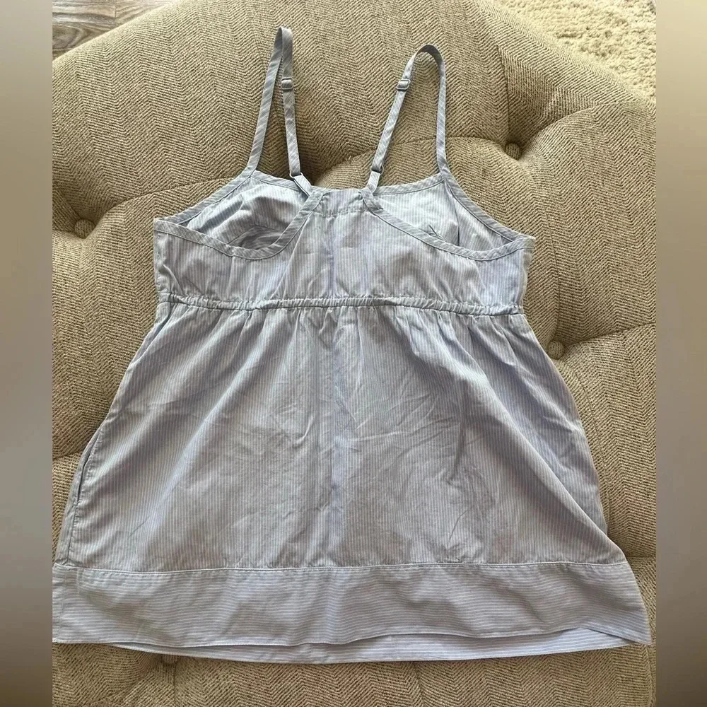 GAP Girls Blue Pinstripe Cotton Adjustable Strap Camisole Top Size XS